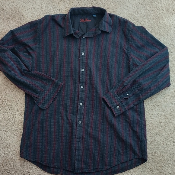 van heusen Button Up Mens dress shirt Size XL... 17 1/2-18 Casual Long Sleeve - Picture 10 of 13